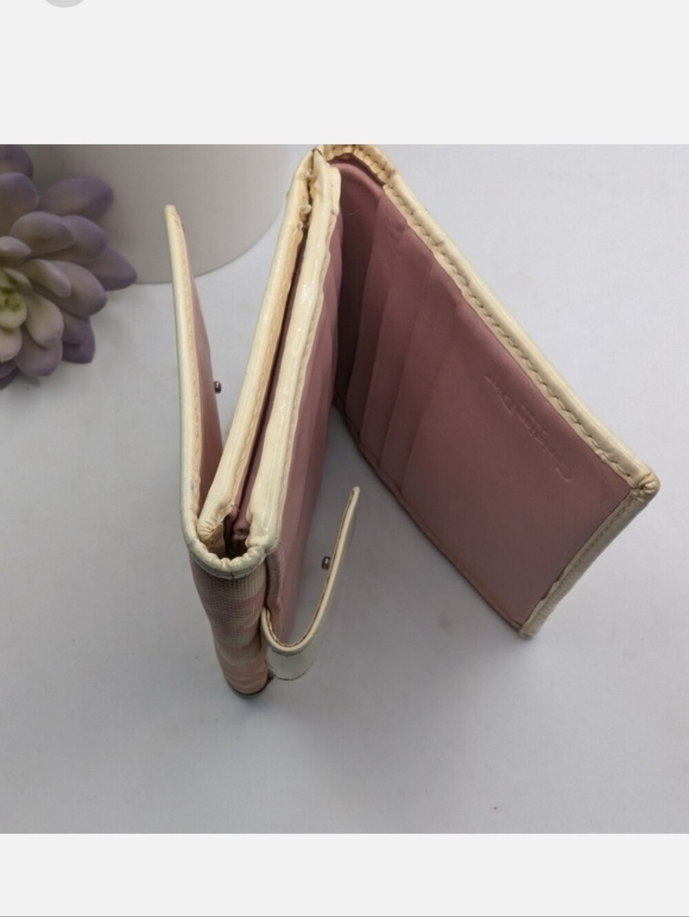 Christian Dior Vintage Street Chic Pink Canvas Trotter Galliano Era Wallet - Picture 4 of 8